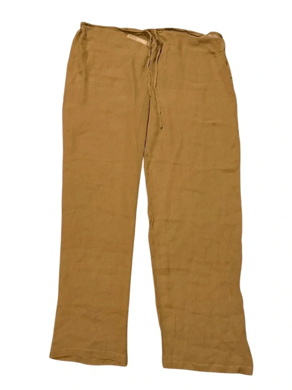 Skims Silk Crinkle Chiffon Cover-Up Pant in Almond